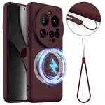 For Xiaomi 15 Ultra Shockproof Silicone Magsafe Phone Case(Plum Color)
