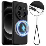 For Xiaomi 14 Ultra Shockproof Silicone Magsafe Phone Case(Black)
