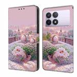 For Redmi K70E Fresh Painted Leather Phone Case(Garden)