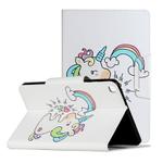 For Samsung Galaxy Tab A 8.0 (2019) / T290 Painted Pattern Horizontal Flip Leather Case with Holder(Sideways Unicorn)