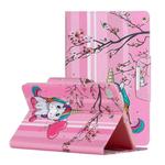 For Samsung Galaxy Tab A 8.4 (2020) / T307 Painted Pattern Horizontal Flip Leather Case with Holder(Sakura Unicorn)