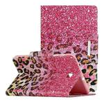 For Samsung Galaxy Tab A 8.0 (2018) / T387 Painted Pattern Horizontal Flip Leather Case with Holder(Leopard Powder Sand)