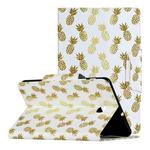 For Samsung Galaxy Tab A 8.0 (2018) / T387 Painted Pattern Horizontal Flip Leather Case with Holder(Pineapple)