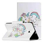 For Samsung Galaxy Tab A 8.0 (2018) / T387 Painted Pattern Horizontal Flip Leather Case with Holder(Sideways Unicorn)