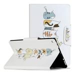 For Samsung Galaxy Tab A 10.1 (2019) / T510 / T515 Painted Pattern Horizontal Flip Leather Case with Holder(Cat Back View)