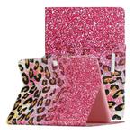 For Samsung Galaxy Tab 4 10.1 / T530 Painted Pattern Horizontal Flip Leather Case with Holder(Leopard Powder Sand)