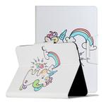 For Samsung Galaxy Tab 4 10.1 / T530 Painted Pattern Horizontal Flip Leather Case with Holder(Sideways Unicorn)