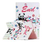 For Samsung Galaxy Tab E 9.6 / T560 Painted Pattern Horizontal Flip Leather Case with Holder(Panda)