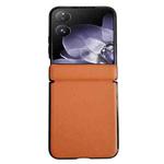 For Xiaomi Mix Flip Integrated Magnetic Axis Solid Color Leather Texture Phone Case(Orange)