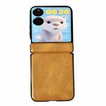 For Xiaomi Mix Flip Integrated Magnetic Axis Crazy Horse Texture Phone Case(Yellow)