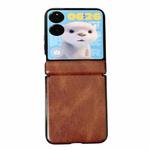 For Xiaomi Mix Flip Integrated Magnetic Axis Crazy Horse Texture Phone Case(Brown)