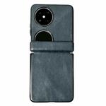 For Huawei P50 Pocket / Pocket 2 Integrated Magnetic Axis Crazy Horse Texture Phone Case(Blue)