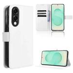 For Samsung Galaxy S25 Edge 5G Diamond Texture Leather Phone Case(White)