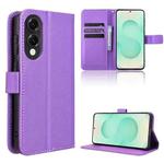 For Samsung Galaxy S25 Edge 5G Diamond Texture Leather Phone Case(Purple)