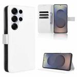 For Samsung Galaxy S25 Ultra 5G Diamond Texture Leather Phone Case(White)