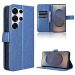 For Samsung Galaxy S25 Ultra 5G Diamond Texture Leather Phone Case(Blue)