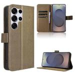 For Samsung Galaxy S25 Ultra 5G Diamond Texture Leather Phone Case(Brown)