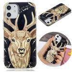 For iPhone 12 mini Luminous TPU Soft Protective Case(Deer Head)