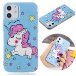 For iPhone 12 / 12 Pro Luminous TPU Soft Protective Case(Star Unicorn)