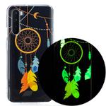 For OnePlus Nord Luminous TPU Soft Protective Case(Black Wind Chimes)