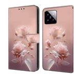 For Xiaomi 14 Fresh Painted Leather Phone Case(Ceramic Flowers)