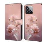 For Xiaomi 14 Pro Fresh Painted Leather Phone Case(Ceramic Flowers)