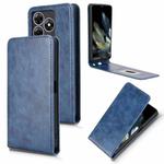 For Blackview Wave 8 / 8C / Oscal Flat 2 Magnetic Vertical Flip Leather Phone Case(Blue)