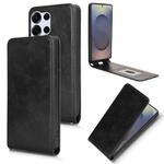 For Samsung Galaxy S25 Ultra 5G Magnetic Vertical Flip Leather Phone Case(Black)