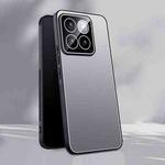 For Xiaomi 14 Pro Ice Aluminum Metal Explosion-proof Frosted Phone Case(Silver)