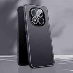 For Redmi Note 14 Pro+ 5G Ice Aluminum Metal Explosion-proof Frosted Phone Case(Black)