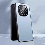 For Redmi Note 14 Pro+ 5G Ice Aluminum Metal Explosion-proof Frosted Phone Case(Blue)
