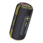 awei KA5 Portable Outdoor Colorful RGB Light Bluetooth Speaker(Black Yellow)