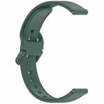 12mm Solid Color Nail Buckle Silicone Watch Band(Dark Green)