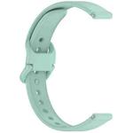 12mm Solid Color Nail Buckle Silicone Watch Band(Teal)