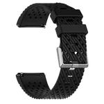 For Fitbit Versa / Versa 2 / Versa Lite 23cm Breathable Silicone Watch Band(Black)