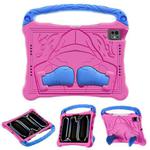 For iPad Pro 11 2024 Boxing Series Kickstand EVA Shockproof Tablet Case with Shoulder Strap(Rose Red Blue)