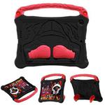 For iPad 10.2 2021 / 2020 / 2019 Boxing Series Kickstand EVA Shockproof Tablet Case with Shoulder Strap(Black Red)