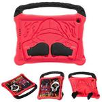 For iPad 10.2 2021 / 2020 / 2019 Boxing Series Kickstand EVA Shockproof Tablet Case with Shoulder Strap(Red Black)