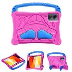For Xiaomi Redmi Pad SE 11 2023 Boxing Series Kickstand EVA Shockproof Tablet Case with Shoulder Strap(Rose Red Blue)