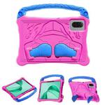 For Honor Pad X8a 11 inch Boxing Series Kickstand EVA Shockproof Tablet Case with Shoulder Strap(Rose Red Blue)