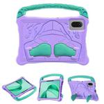 For Honor Pad X8a 11 inch Boxing Series Kickstand EVA Shockproof Tablet Case with Shoulder Strap(Purple Mint)