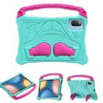 For Honor Tablet V7 11 inch Boxing Series Kickstand EVA Shockproof Tablet Case with Shoulder Strap(Mint Rose Red)