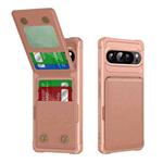 For Google Pixel 9 / 9 Pro Vertical Flip Card Bag Holder Leather Phone Case(Rose Gold)