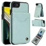 For iPhone 7 / 8 / SE 2022 AwQuer Vertical Flip Card Bag Holder Leather Phone Case(Green)