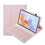 For Honor Pad V9 AH27 Ultra-thin Detachable Bluetooth Keyboard Leather Tablet Case(Pink White)