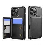 For iPhone 14 Pro Horizontal Flip Card Bag Holder Leather Phone Case(Black)