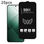 For Xiaomi 14 25pcs High Aluminum Large Arc Full Screen Tempered Glass Film