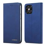 For iPhone 12 Pro Max LC.IMEEKE LC-002 Series Skin Hand Feeling PU + TPU Horizontal Flip Leather Case with Holder & Card Slot & Wallet(Blue)