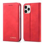 For iPhone 12 mini LC.IMEEKE LC-002 Series Skin Hand Feeling PU + TPU Horizontal Flip Leather Case with Holder & Card Slot & Wallet(Red)