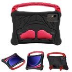 For Samsung Galaxy Tab S9 Boxing Series Kickstand EVA Shockproof Tablet Case with Shoulder Strap(Black Red)